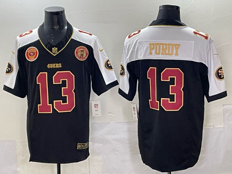 Men 2025 Nike San Francisco 49ers #13 Purdy Black Limited NFL Jersey style 0077